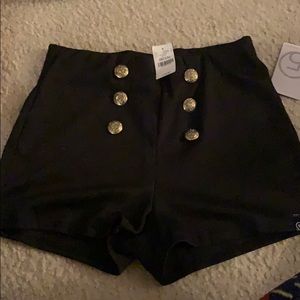 Black high waisted shorts